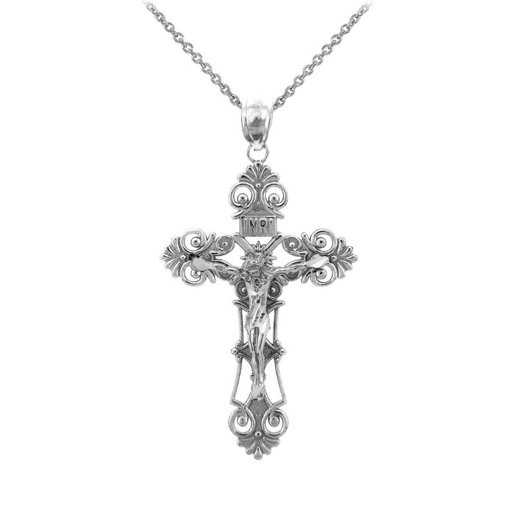 Pure Silver The Savior Crucifix Pendant Necklace 79$